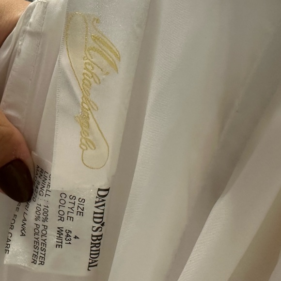 Beaded white wedding or pageant gown - Picture 7 of 8